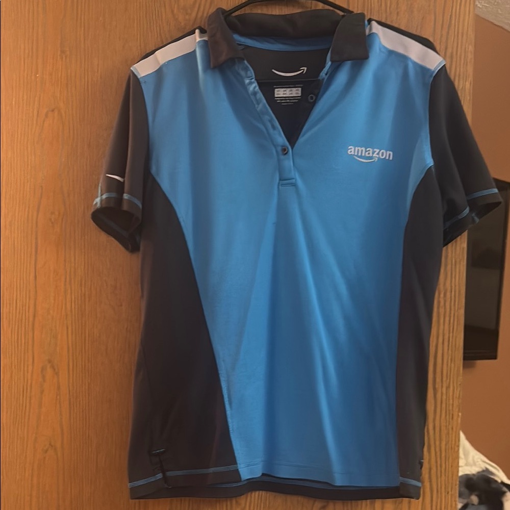 Amazon Blue and Black Polo Shirt